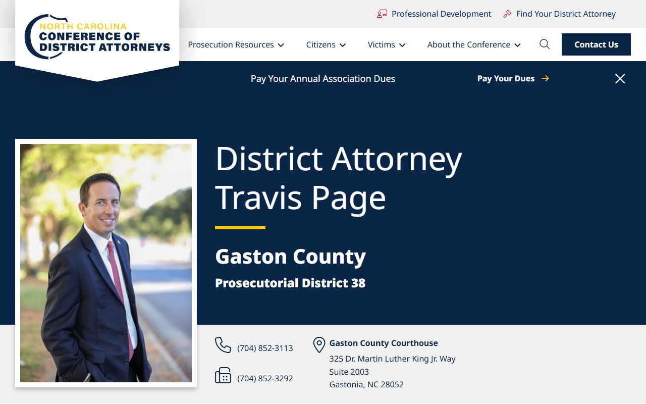 Gaston County court dockets Prosecutorial District 38 District Attorney