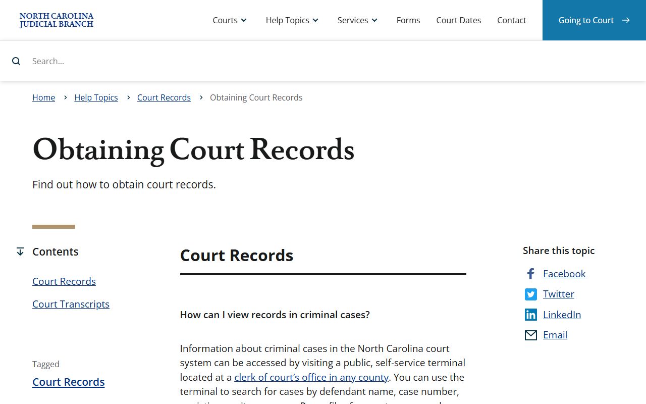 Gaston County court records NC court records help topic