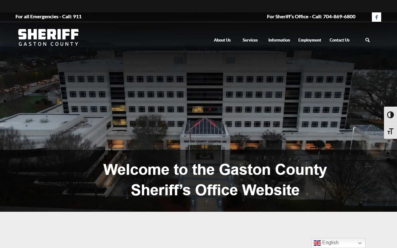 Gaston County inmate and court records Sheriff's Office website