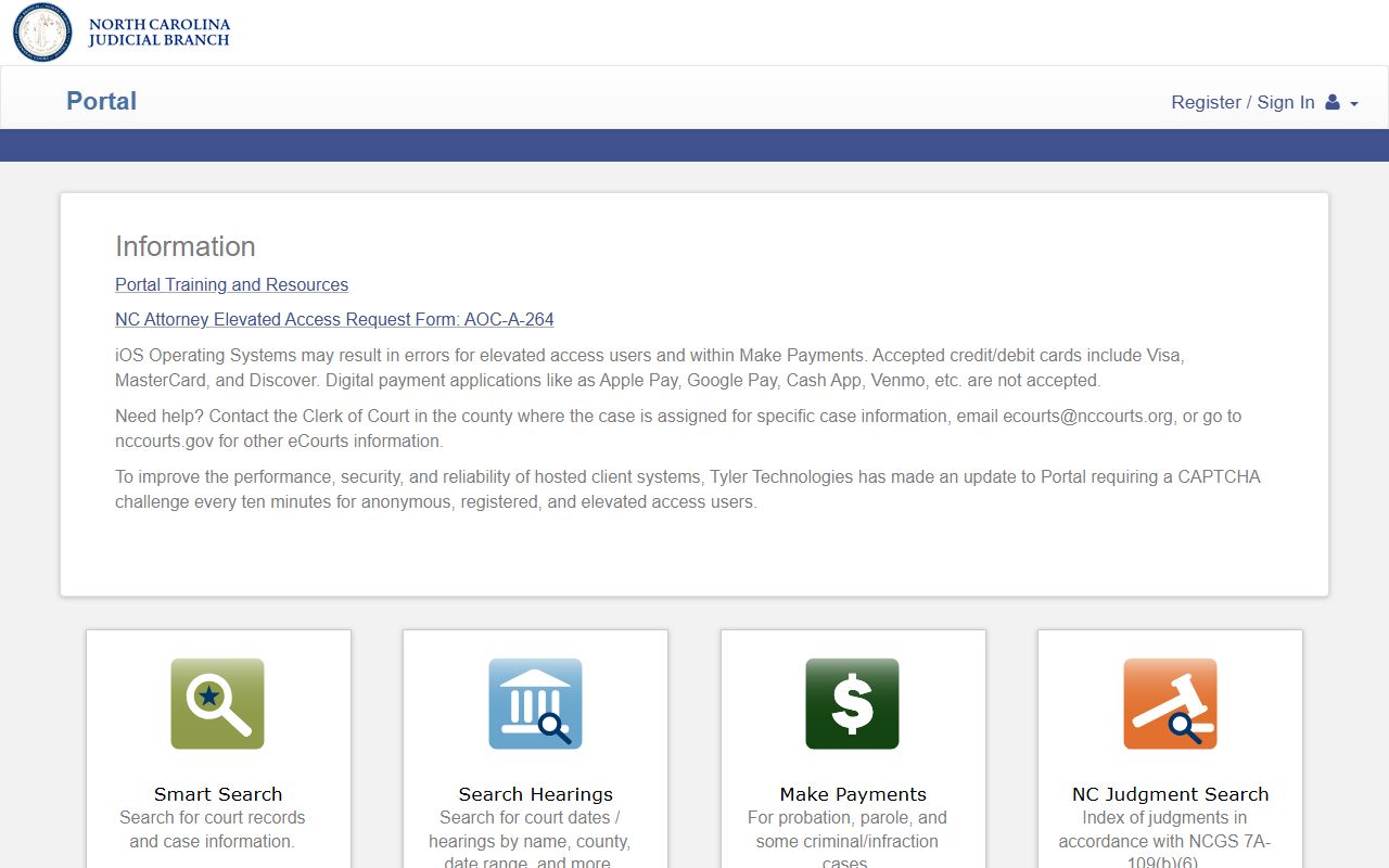 Gaston County court records NC eCourts Portal home
