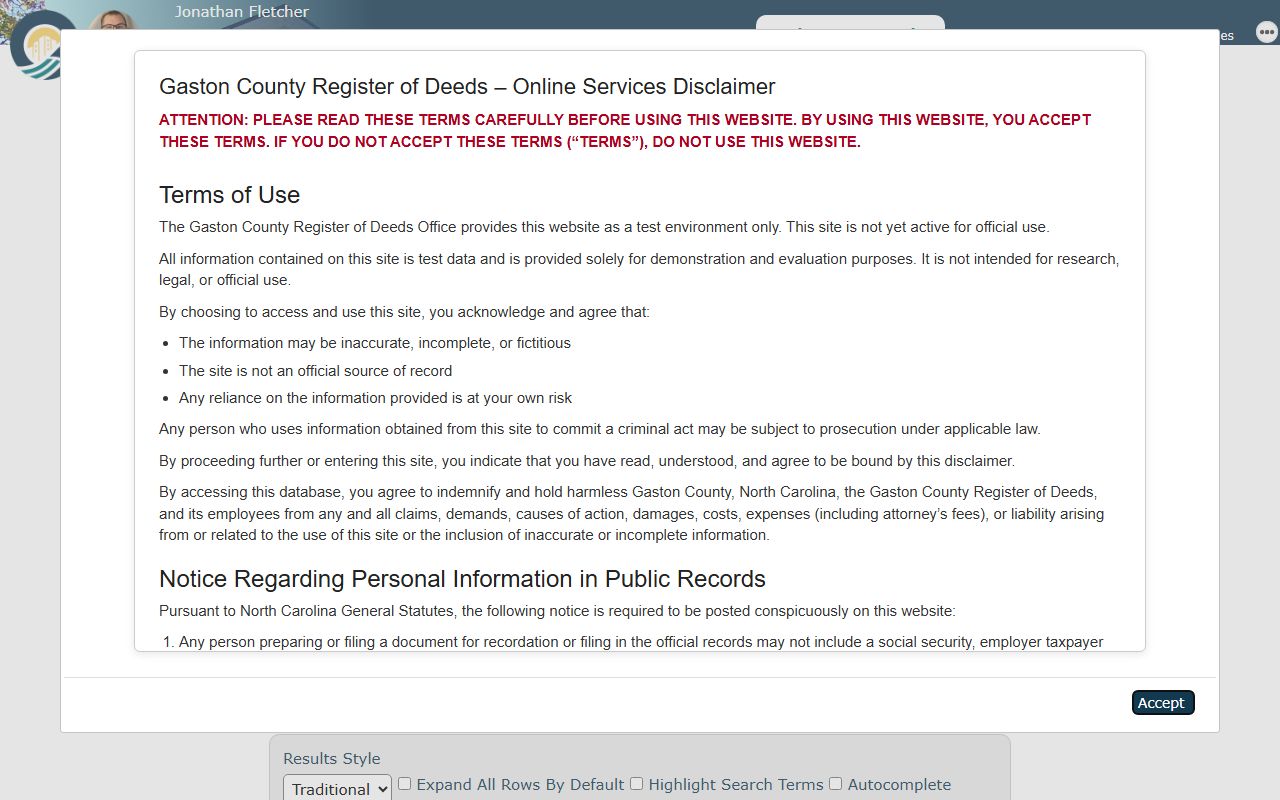 Gaston County marriage and divorce records new Register of Deeds public search