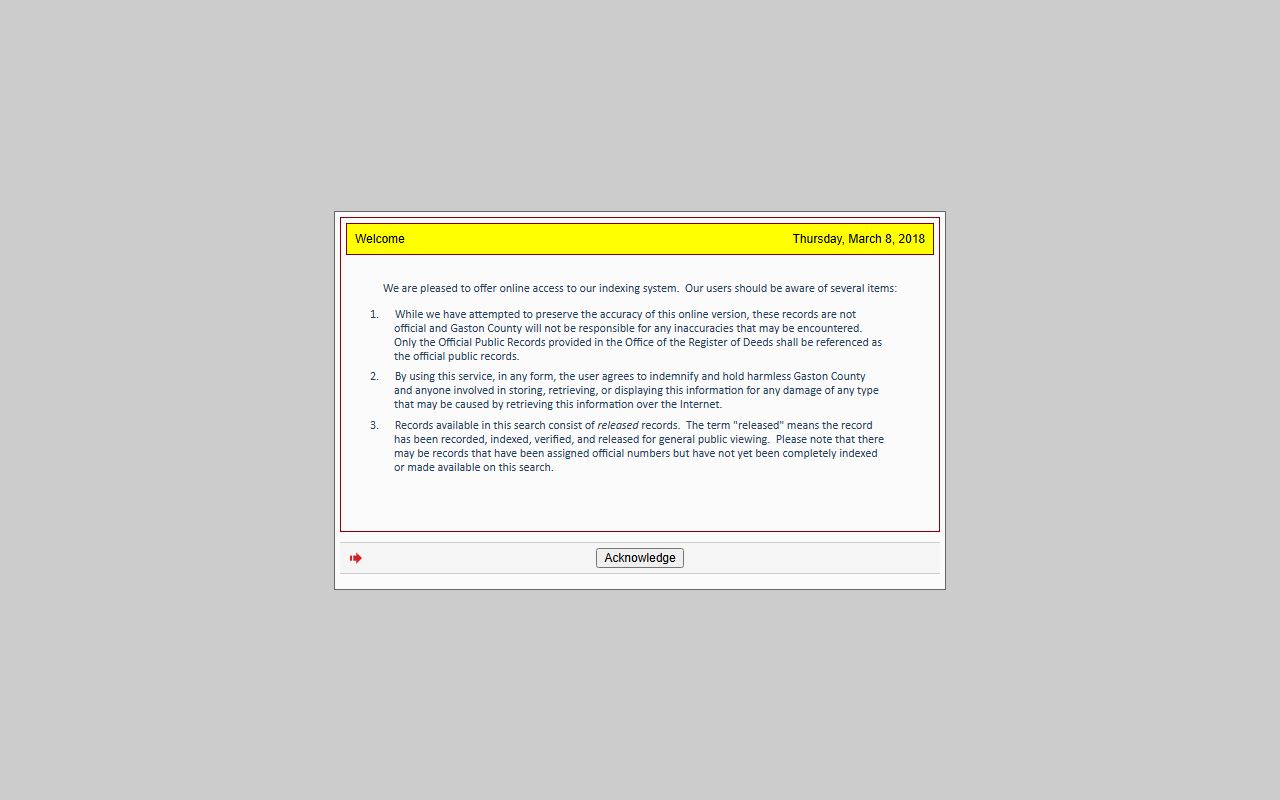 Gaston County marriage and divorce records legacy Register of Deeds search